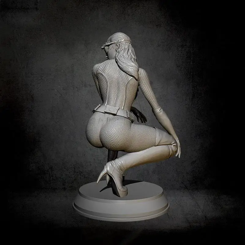 

1/24 Zbboy Producer Squatting Heroine Resin Soldier (white Model) Td-2494b