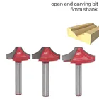 Фреза из карбида вольфрама с хвостовиком 6 мм для резьбы по дереву, 1 шт.