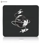 Коврик для мыши с маленьким астронавтом, черная основа для мыши, аксессуары для игр из ПК, коврик для клавиатуры, игровой коврик для мыши