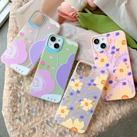 for iphone 11 12 13 pro max case cute love heart flowers pattern phone case for iphone xs max xr x 8 7 plus soft tpu back cover