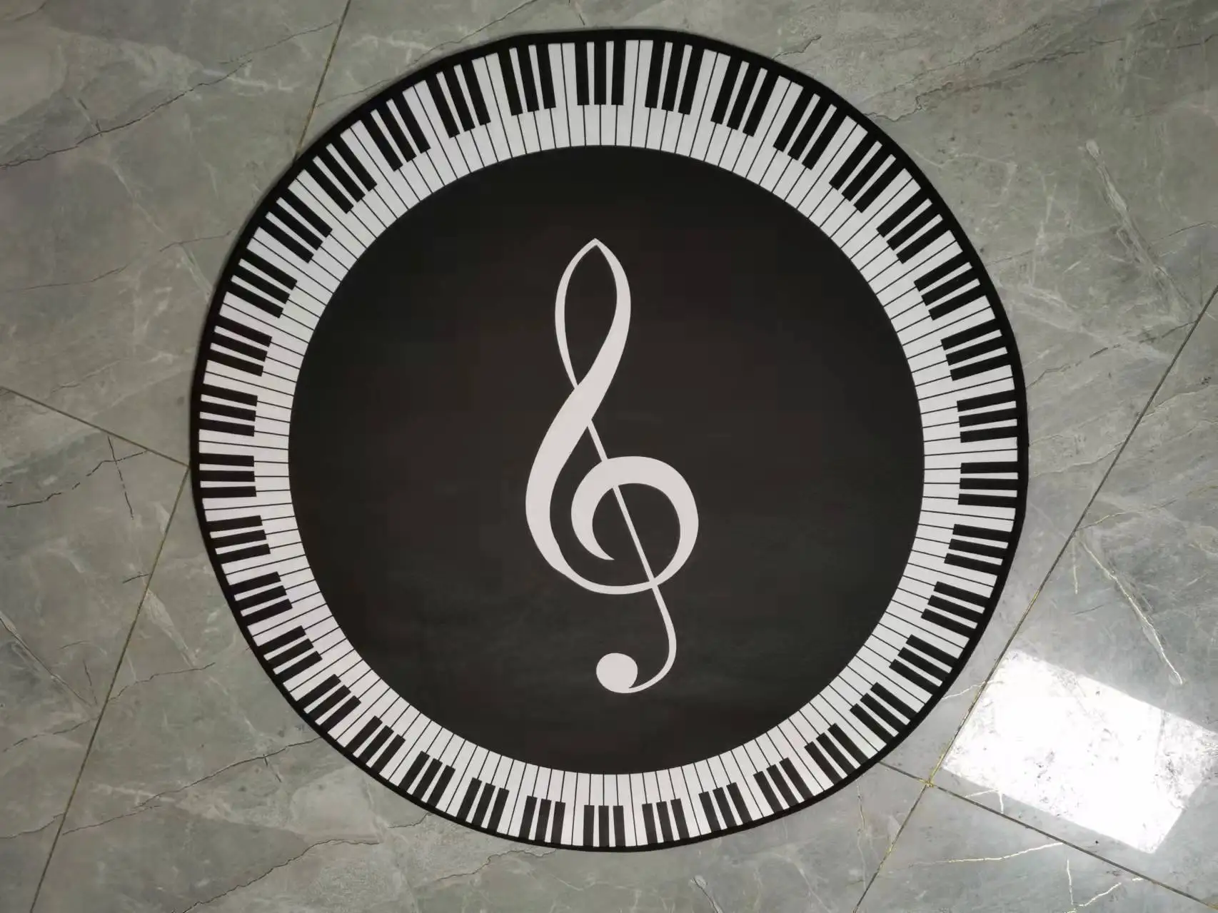 2021 музыка фортепианная нота узор круглые коврики модный современный ковер для