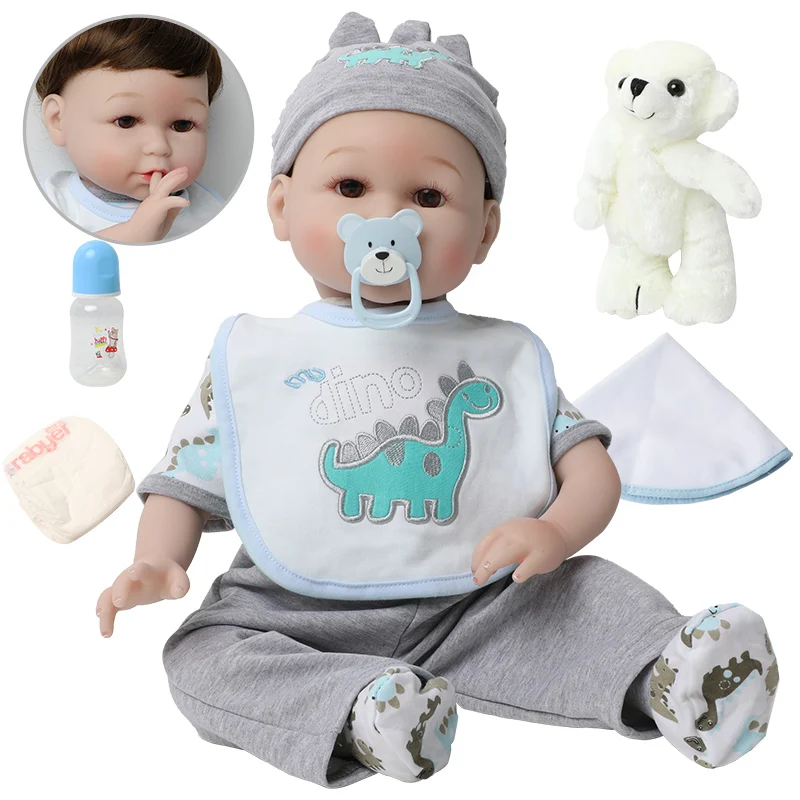 Куклы bebe Reborn 56 см милые мягкие реалистичные силиконовые куклы ручной работы для
