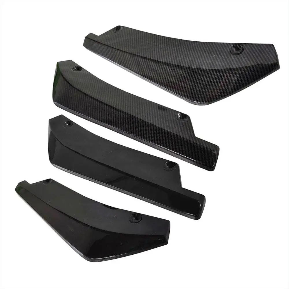 Pair Universal Car Rear Bumper Lip Diffuser Splitter Canard Angle Side Skirt Extension Spoiler Decorative Protection Cove | Автомобили и