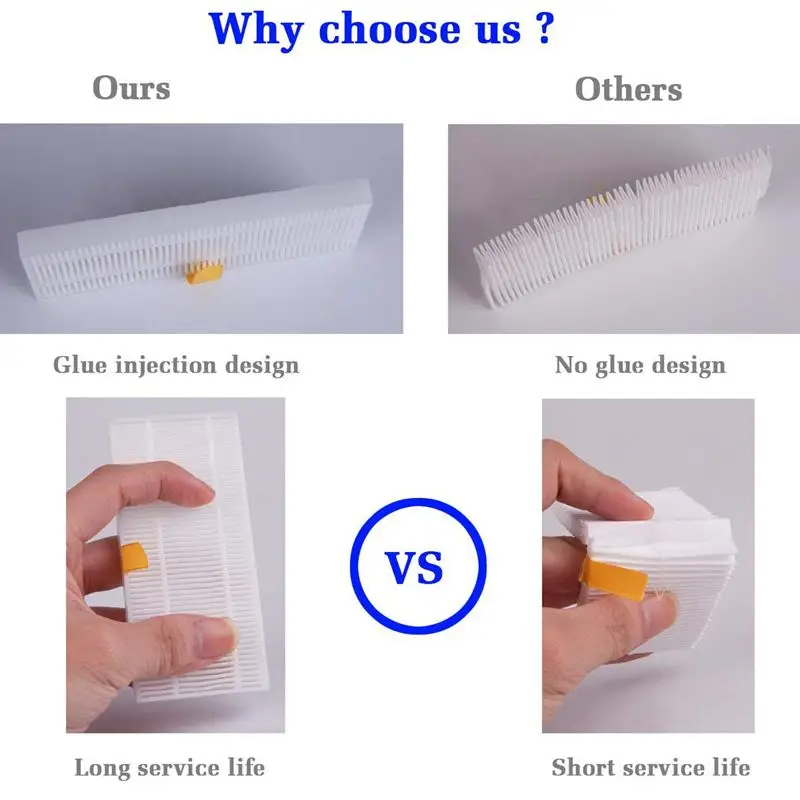 

3pcs 980 Hepa Filters Compatible For iRobot Roomba 980 860 880 870 Robotic Vacuum Cleaner and 3pcs Roomba Side Brushes (800 900