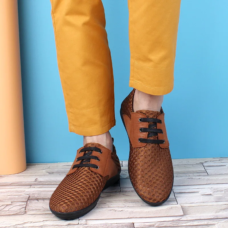 2020 New Men Casual Shoes Summer Mesh For Super Light Flats Senior Net Foot Wrapping Big Size #37-46 | Обувь