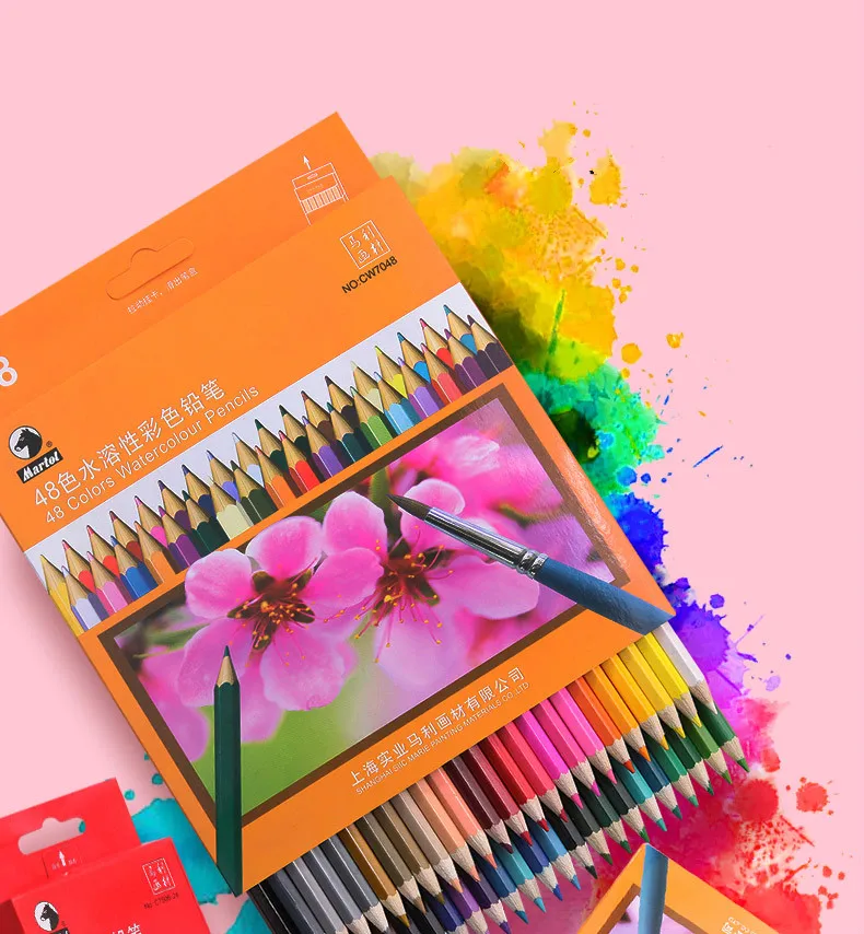 Деревянные масляные цветные карандаши набор канцелярских принадлежностей для