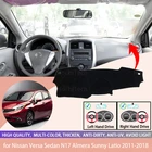 Тире коврики для Nissan Versa седан N17 Almera 2011-18 Противоскользящий коврик панельная крышка ковры приборной аксессуары