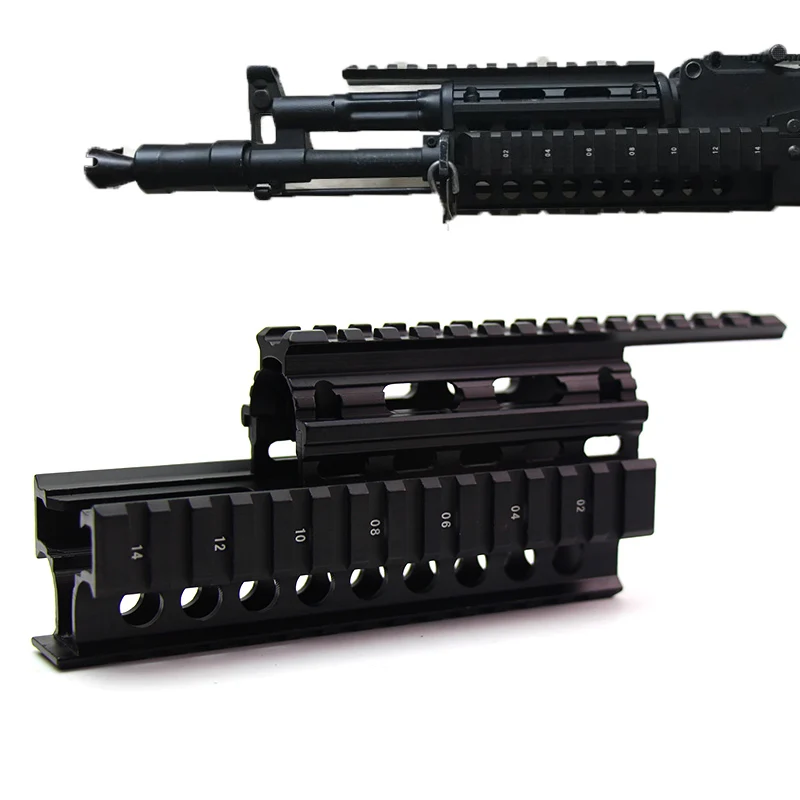Quad Rail Mount Handguard 20 мм Пикатинни прицел боковой светильник крепление для AK47 74 AKS AKM