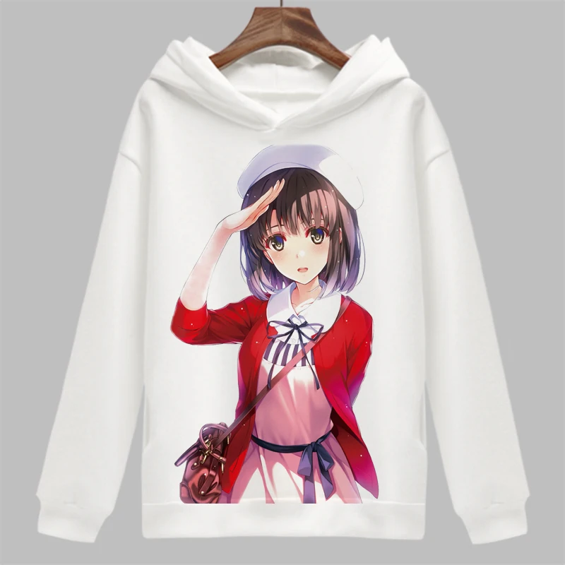 Аниме Saekano How to Raise a Dull Girlfriend Косплей Толстовка кату Мегуми зима осень флисовые