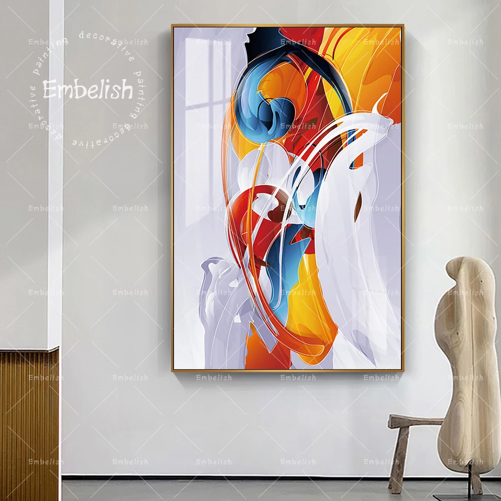 

Embelish Abstract Graffiti Color Mix Modern Home Decor Posters For Living Room HD Spray On Canvas Painting Wall Art Pictures