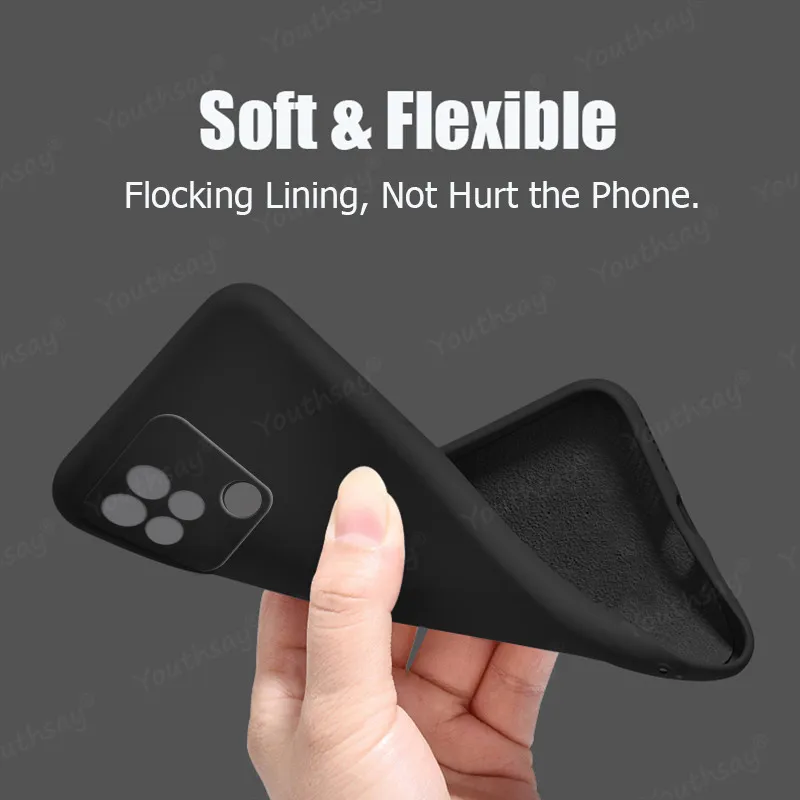 For Realme Narzo 50A Case For Realme Narzo 50 A 50i Case Silicone Plain Protector Rubber Soft Cover For Realme Narzo 50A Cover