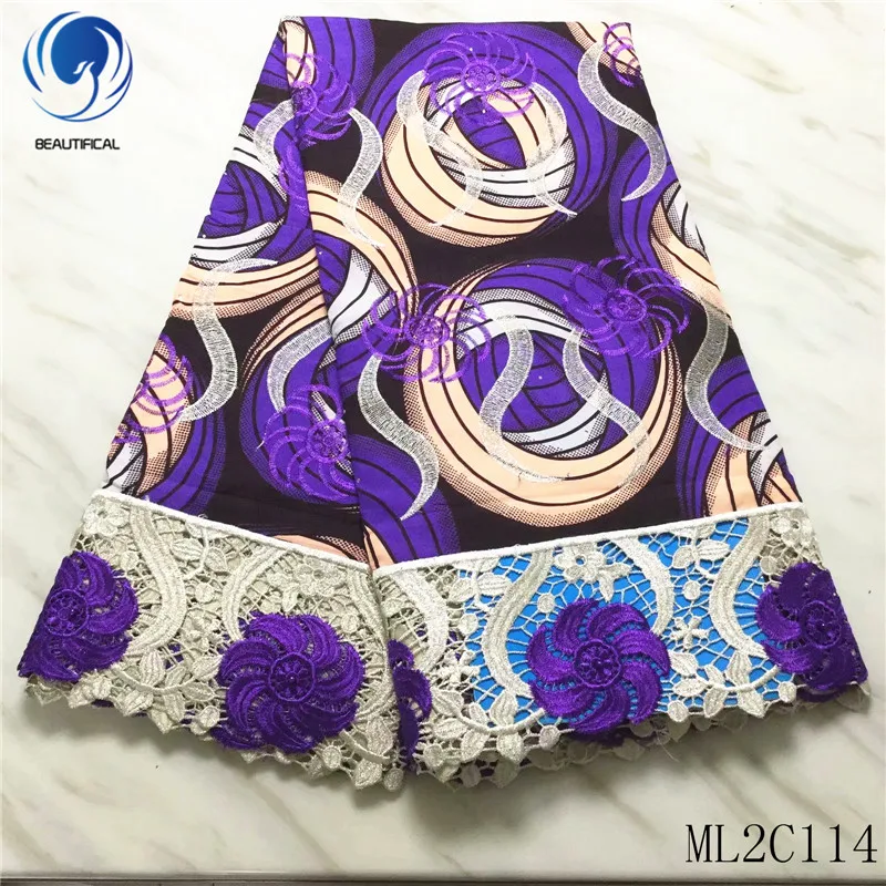 

BEAUTIFICAL wax lace african for party 2019 prints ankara 5 yards wax guipure lace material for women ML2C114