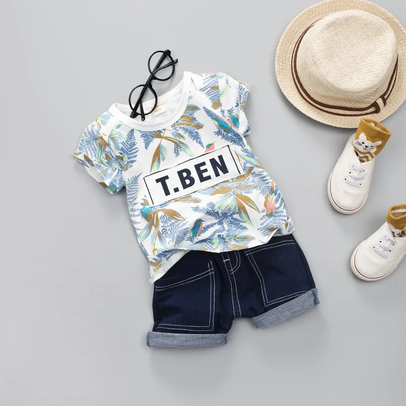 Boy Summer Clothes for Baby Cartoon Set New Cute Short Sleeve T Shirt Suit Children Clothing Boys Outfit Avatar Printing |