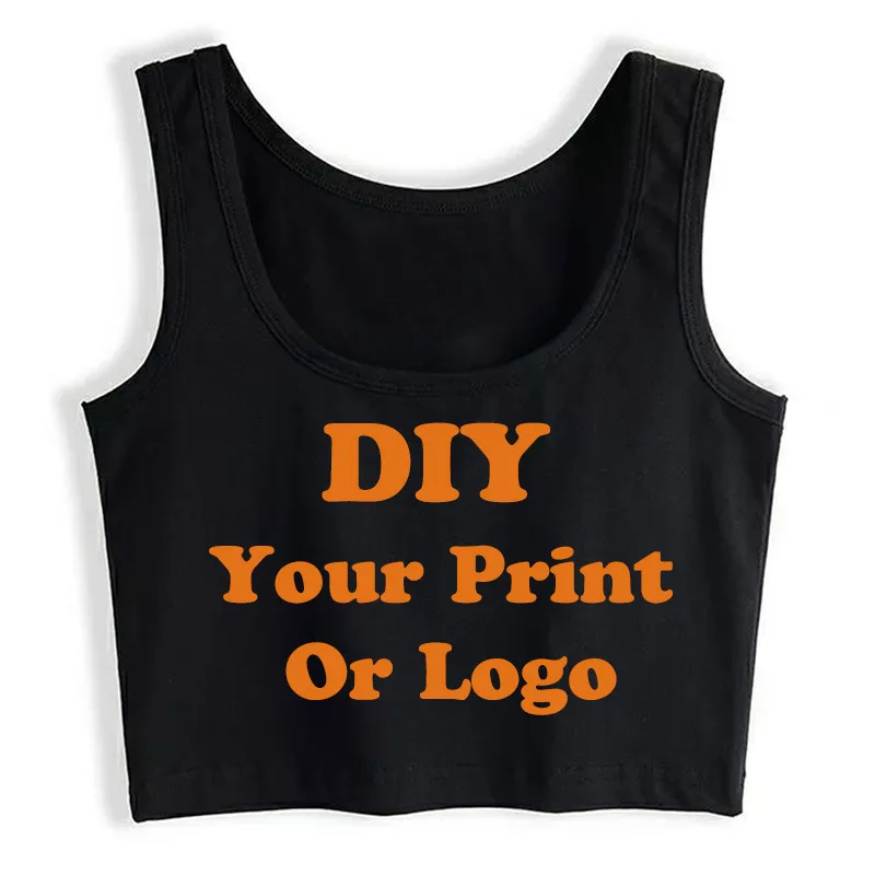 

Crop Top Female Smile smiling laugh Vogue Black Custom Yoga Vest Tank Top