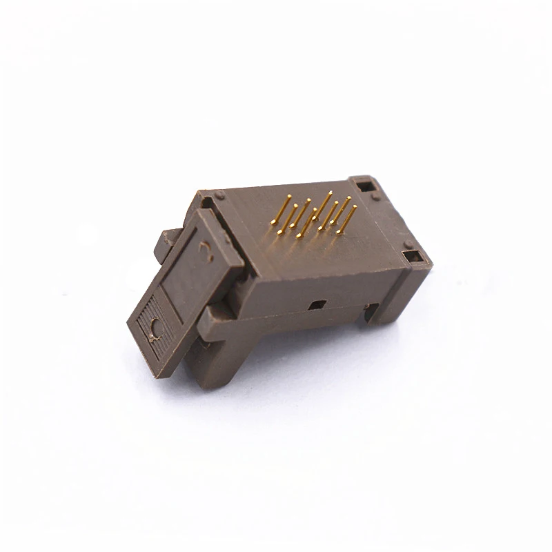 

DFN8 WSON8 QFN8 Programming Socket Pin Pitch 0.65mm IC Body Size 3*3mm Clamshell Test Socket ZIF adapter Kelivn socket