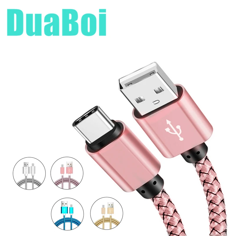 Кабель USB Type C 2 4 А нейлоновый шнур для быстрой зарядки и передачи данных Realme X50 OPPO