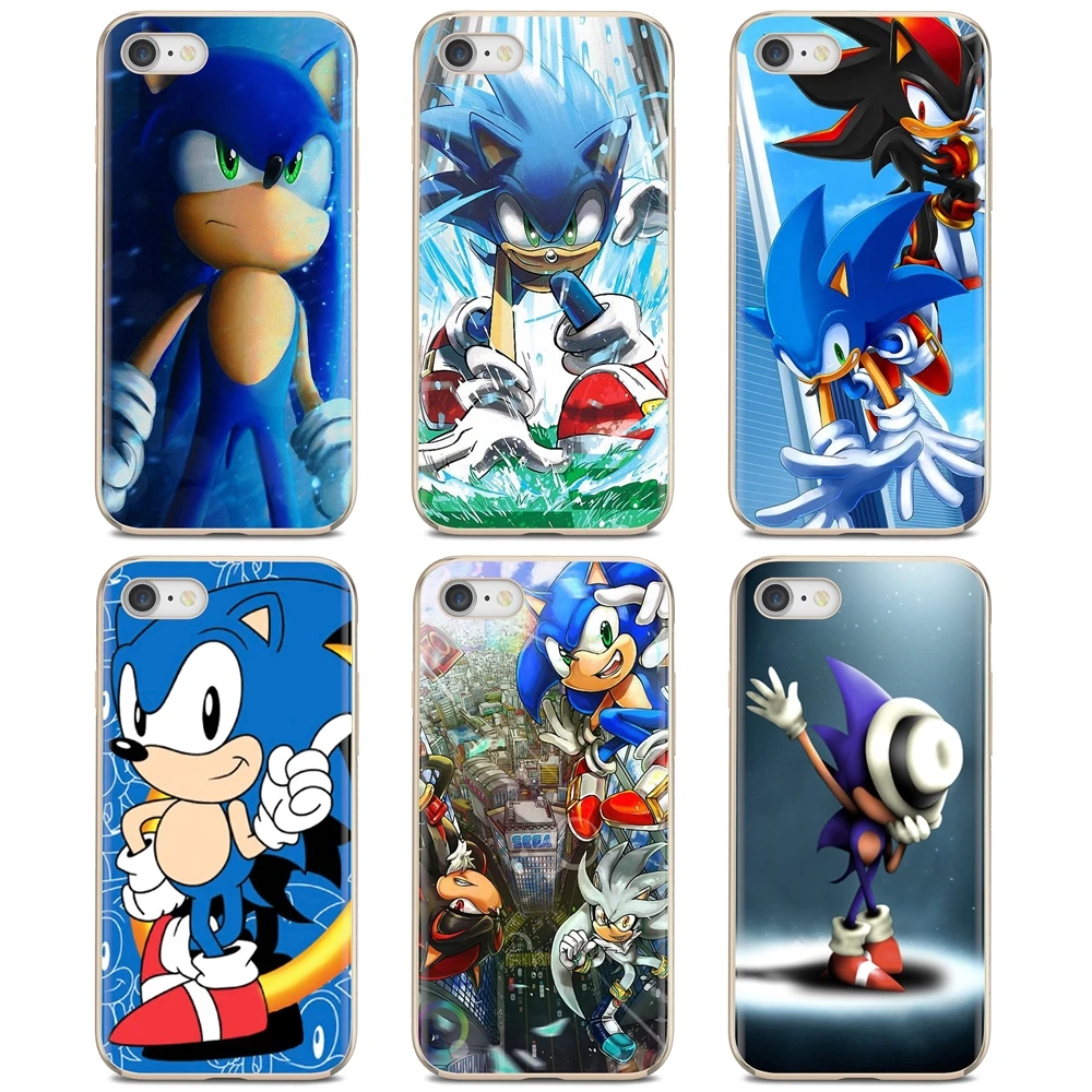 Мягкий серебристый чехол для телефона Sonic The Hedgehog Shadow Sega Samsung Galaxy Note 2 3 4 5 8 9 S2 S3 S4 S5