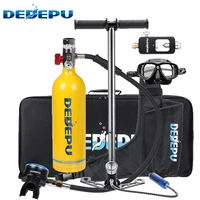 6 stypes 1l scuba diving tank portable oxygen cylinder dive respirator air tank underwater breathing equipment pump tool set
