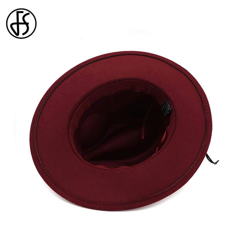 FS желтой шапки для мужчин и женщин с широкими полями шерстяная фетровую Джаз Fedora