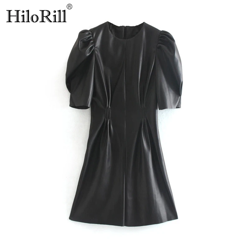 Платье HiloRill из искусственной кожи женское сексуальное Клубное облегающее