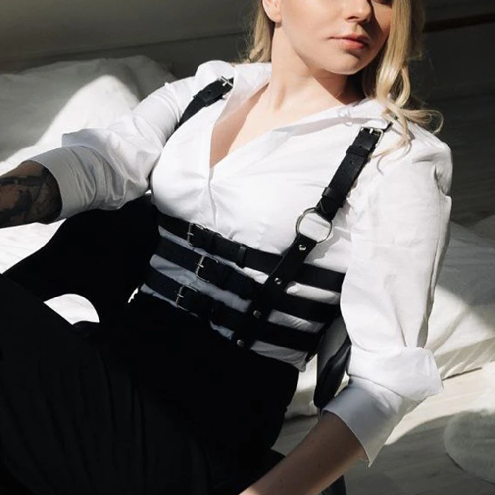 

Хит продаж, Портупея из искусственной кожи, женское нижнее белье, пояс для чулок, сексуальное бондажное белье, подтяжки, готический регулиру...