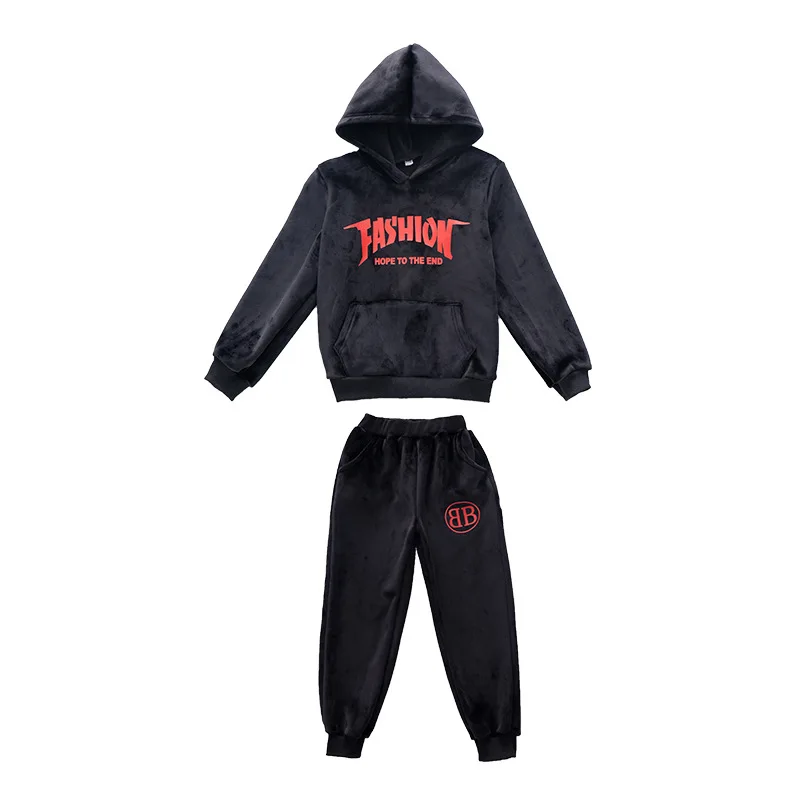 

2020 Spring Autumn KR(Origin) Streetwear Boy Clothes Hooded Letter Full Polyester Pullover Kids Clothes Boutique Kids Clothing
