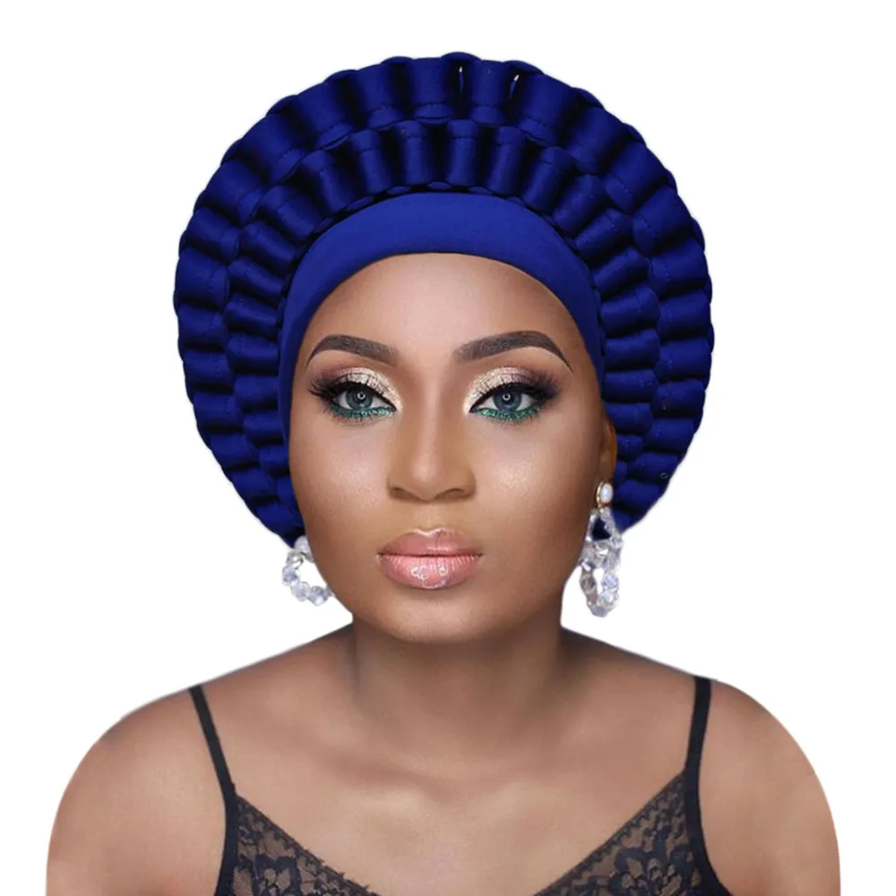 Женский Эластичный Тюрбан Африканский Авто геле нигерийский головной убор