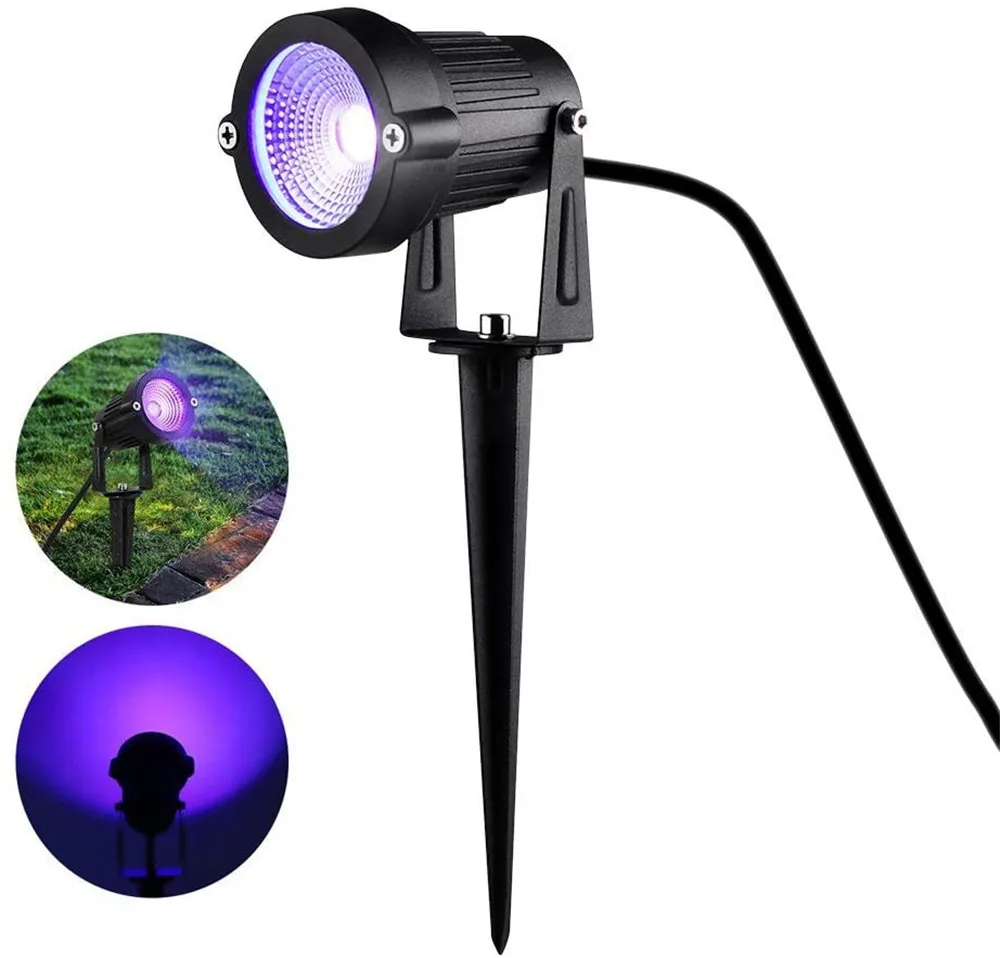 

EU/US Plug UV Waterproof LED Landscape Spotlight Outdoor Garden Spotlights Blacklight Pathway Lawn Lights for Dance Party Stage