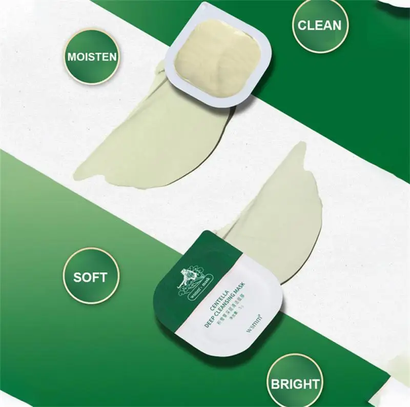 

Маска Centella азиатская для глубокого очищения, маска для ухода за кожей от грязи, увлажняющая маска уход за кожей лица Care TSLM1