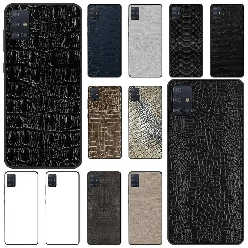 

Crocodile skin Phone Case For Samsung A6 A7 A8 A10 A11 A20 A21 A30 A31 A40 A50 A70 A80 A91 Plus S E Coque