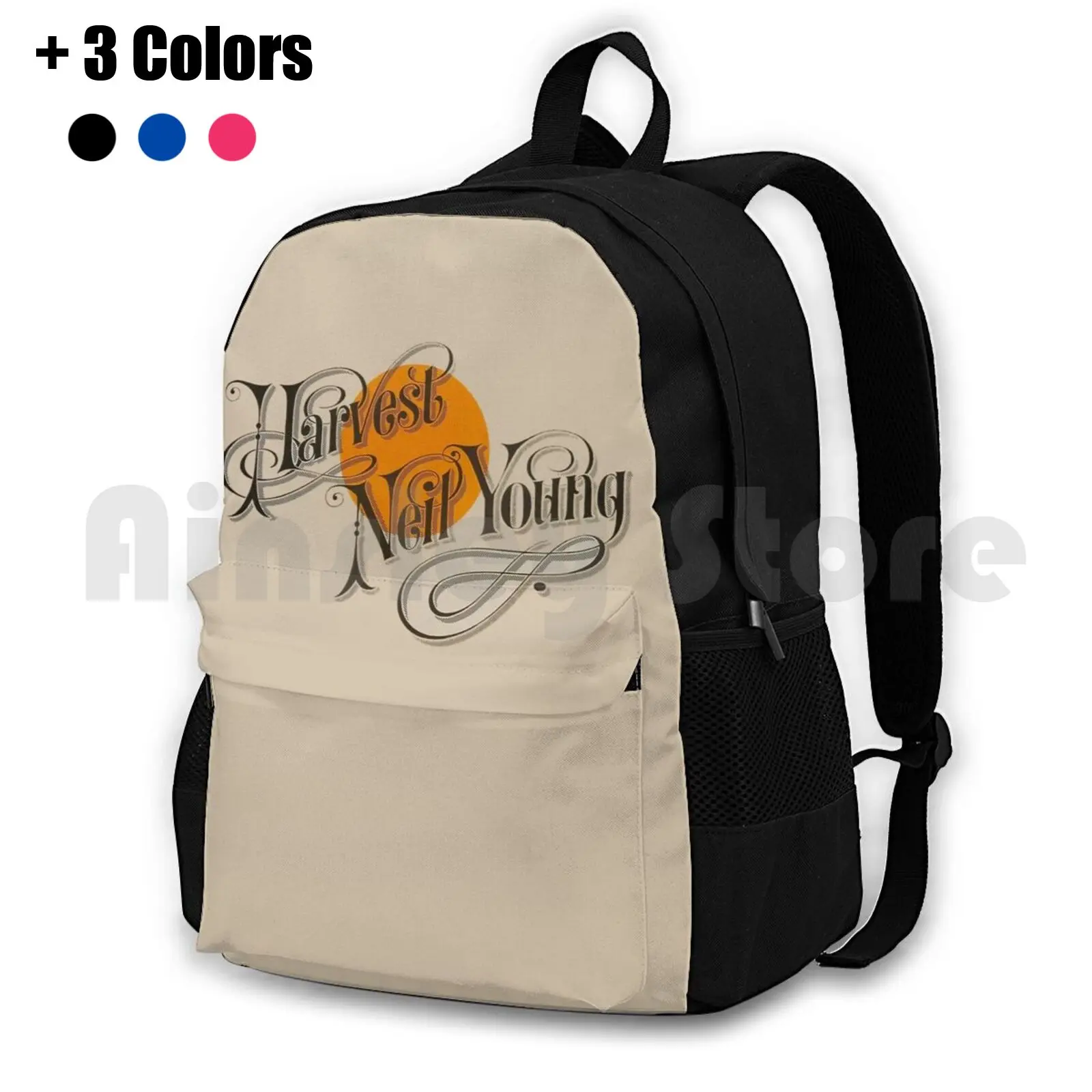 

Neil Young : Harvest Outdoor Hiking Backpack Riding Climbing Sports Bag Neil Young Folk And Roll Country Americana Music Hippie