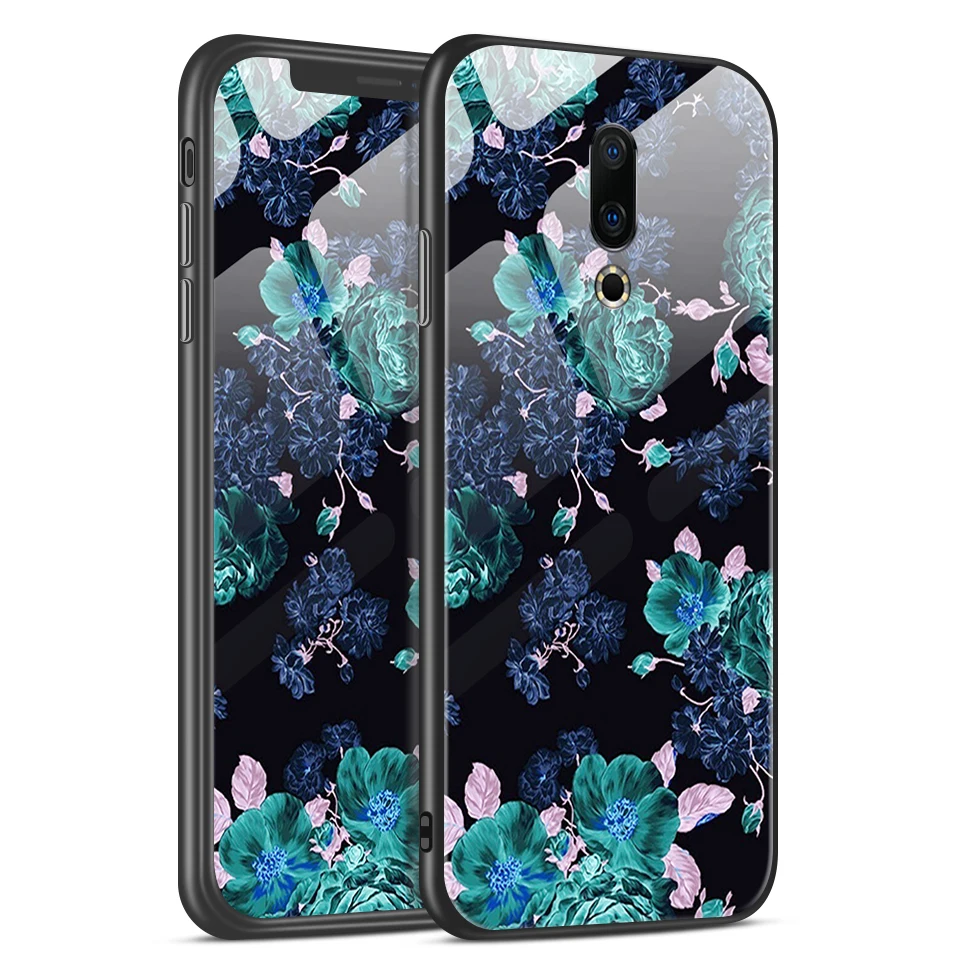 W160 Для Meizu M882Q M892Q M872Q чехол для телефона Meizu M6T звездный узор закаленное стекло Жесткий чехол для Meizu 16Plus 16S 16X TPU оболочка - Цвет: W160