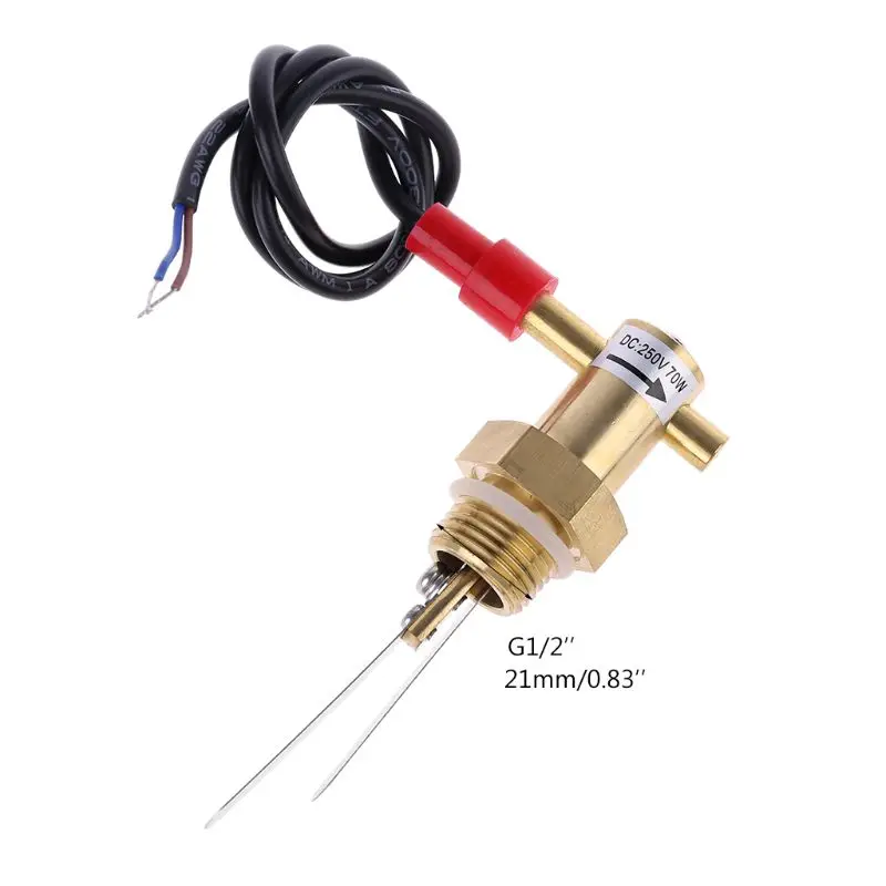 

L21C DN15 Water Flow Switch G1/2" Brass Liquid Flowing Switch 70W Flow Sensor for Pump