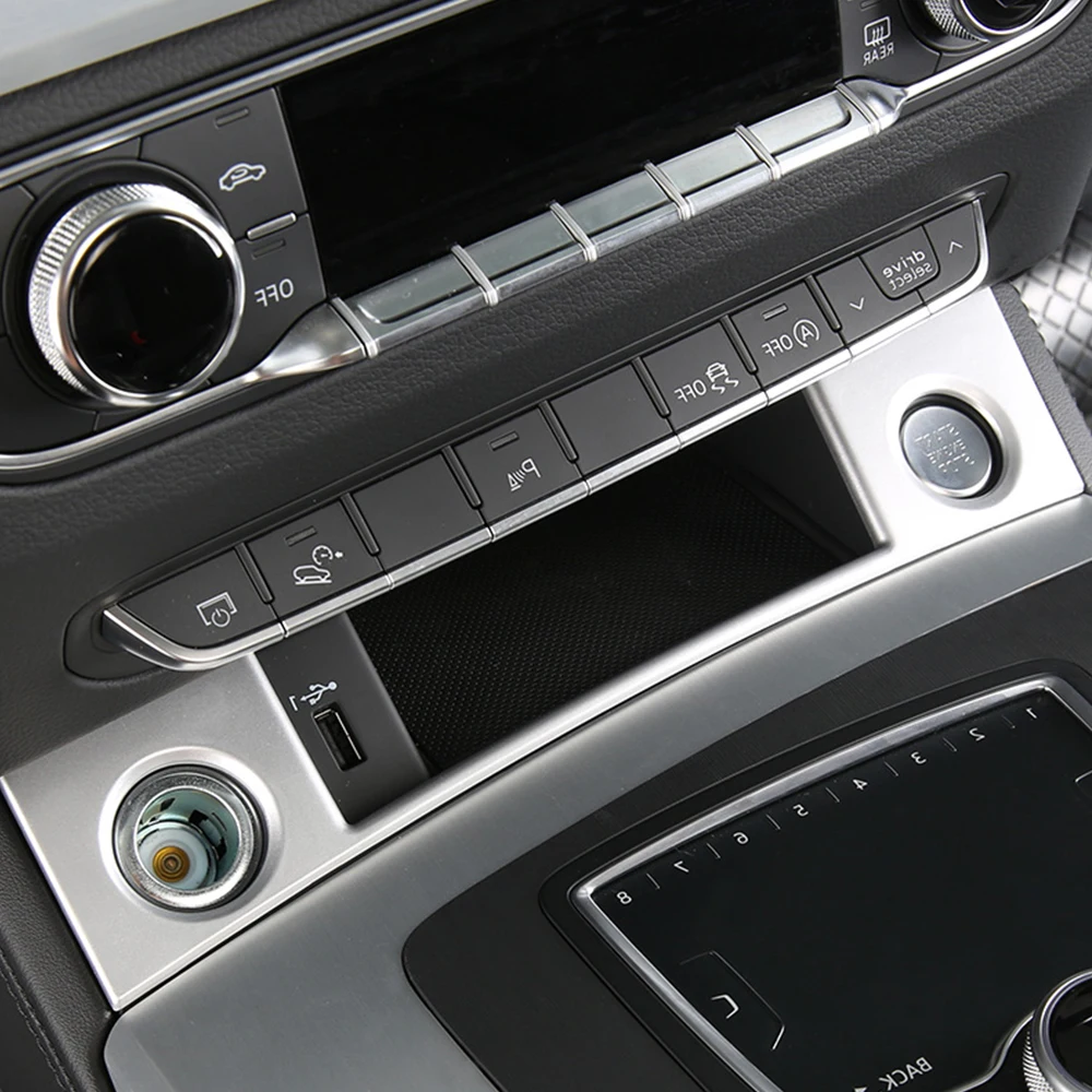 Для Audi Q5 FY автомобильный Стайлинг Аксессуары для интерьера Передняя панель прикуривателя накладка наклейка рамка хром