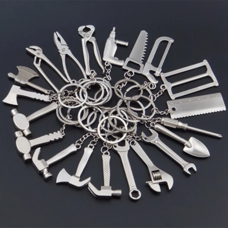 Мини инструмент 20 моделей металлический брелок гаечный ключ молоток пила топор