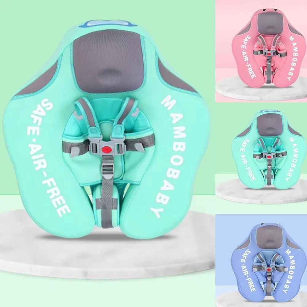 Anillo de nataci&oacute;n sin inflaci&oacute;n para ni&ntilde;os, seguridad para piscina, accesorios para el hogar, equipo de nataci&oacute;n tumbado, engrosado, J0t6-2