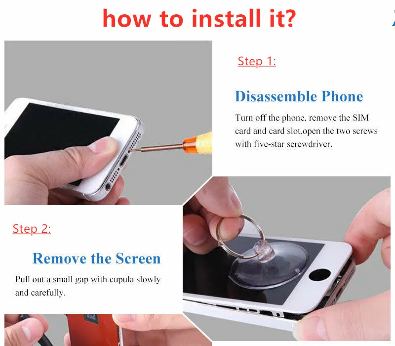 Без битых пикселей ЖК-дисплей для iPhone 4S 7 8 7 Plus ЖК-дисплей 3D сенсорный дигитайзер предварительно собранный с набором нижних винтов+ Инструменты
