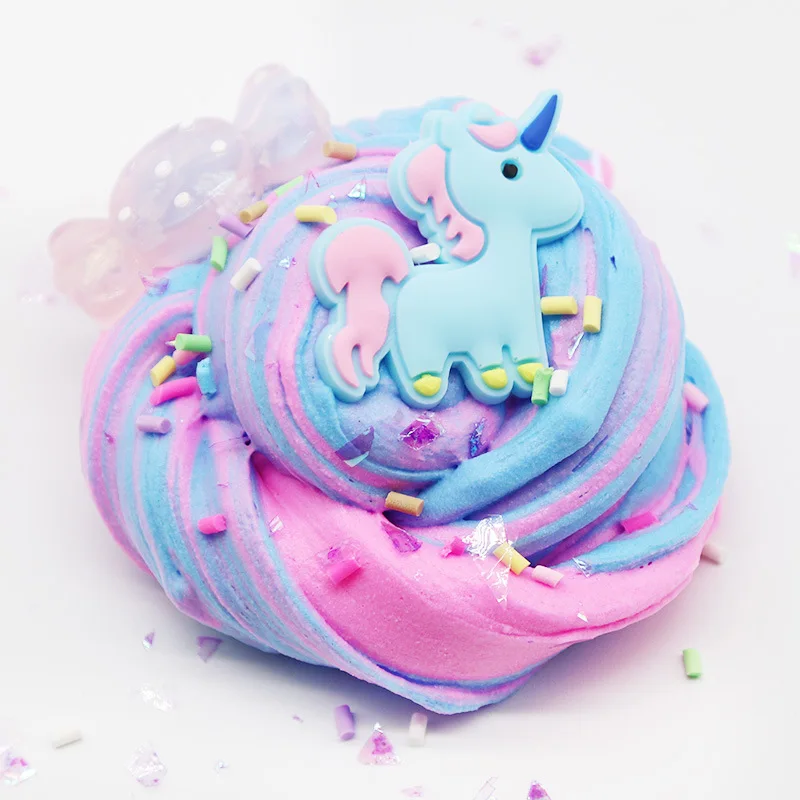 60ml Unicorn Puff Slime Plastic Clay Light Clay Colorful Modeling Polymer Clay Sand Fluffy Light Plasticine Gum For Handmade Toy images - 6