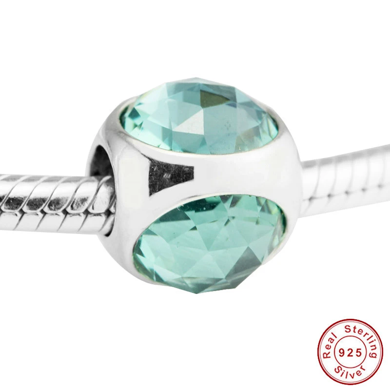 

Оригинальные браслеты QANDOCCI, Сияющие капли, бисер с ледяными зелеными кристаллами, 100% стерлингового серебра 925 пробы, бесплатная доставка