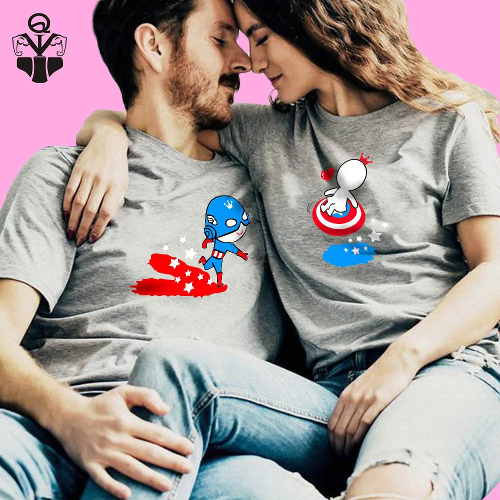 QIM/Новинка 2019 года парные футболки Одинаковая одежда для влюбленных женский и
