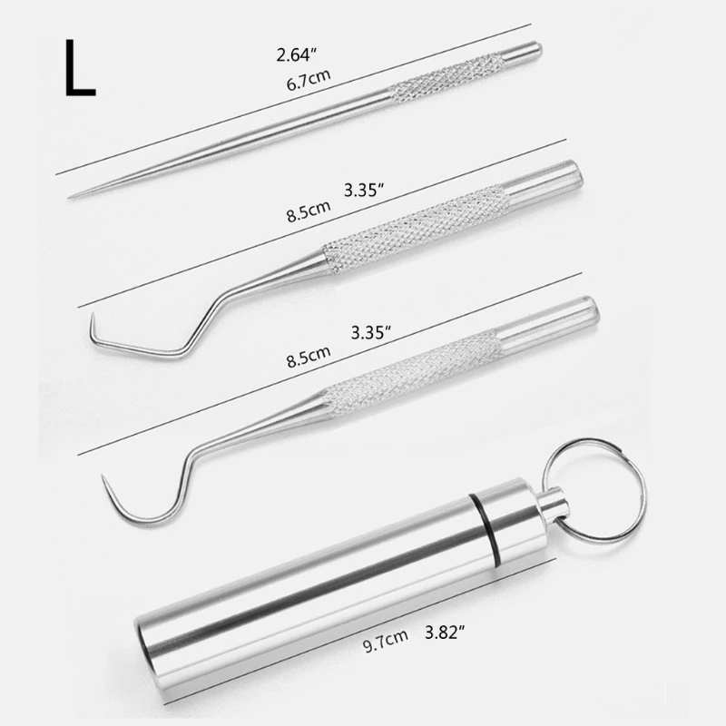 3 шт. набор зубочисток из нержавеющей стали | Украшения и аксессуары