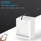 Беспроводной релейный модуль Aqara, двухстороннее управление, двухканальный переключатель, управление умсветильник том для приложения Mi Home