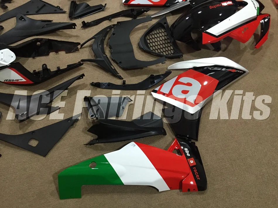 Полный комплект обтекателя мотоцикла подходит для Aprilia RSV4 1000 2010 2011 2012 2013 АБС-пластик красного и зеленого цвета