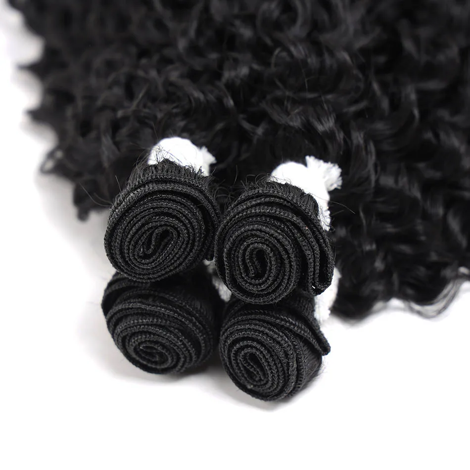 

Synthetic Water Wave Hair Bundles Afro Curly Hair Extensions 20" 24" 26" 5Pcs/Pack/260g Off Black Dark Brown Ombre Color