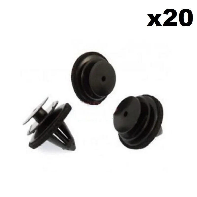 

20x Plastic Trim Clips for Door Cards, Fascia & Trim Covers- Fit Various For Nissan