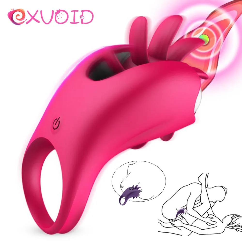 EXVOID сосание язык вибратор оральный интимные игрушки для женщин пенис