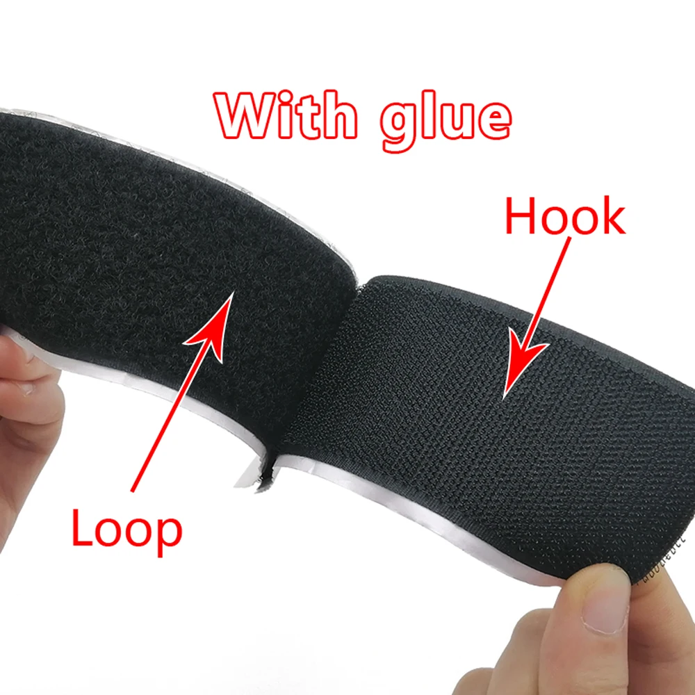 

110mm Strong self-adhesive fastener tape hook and loop adhesive velcros tape magic gum strap sticker tape wiht glue for DIY