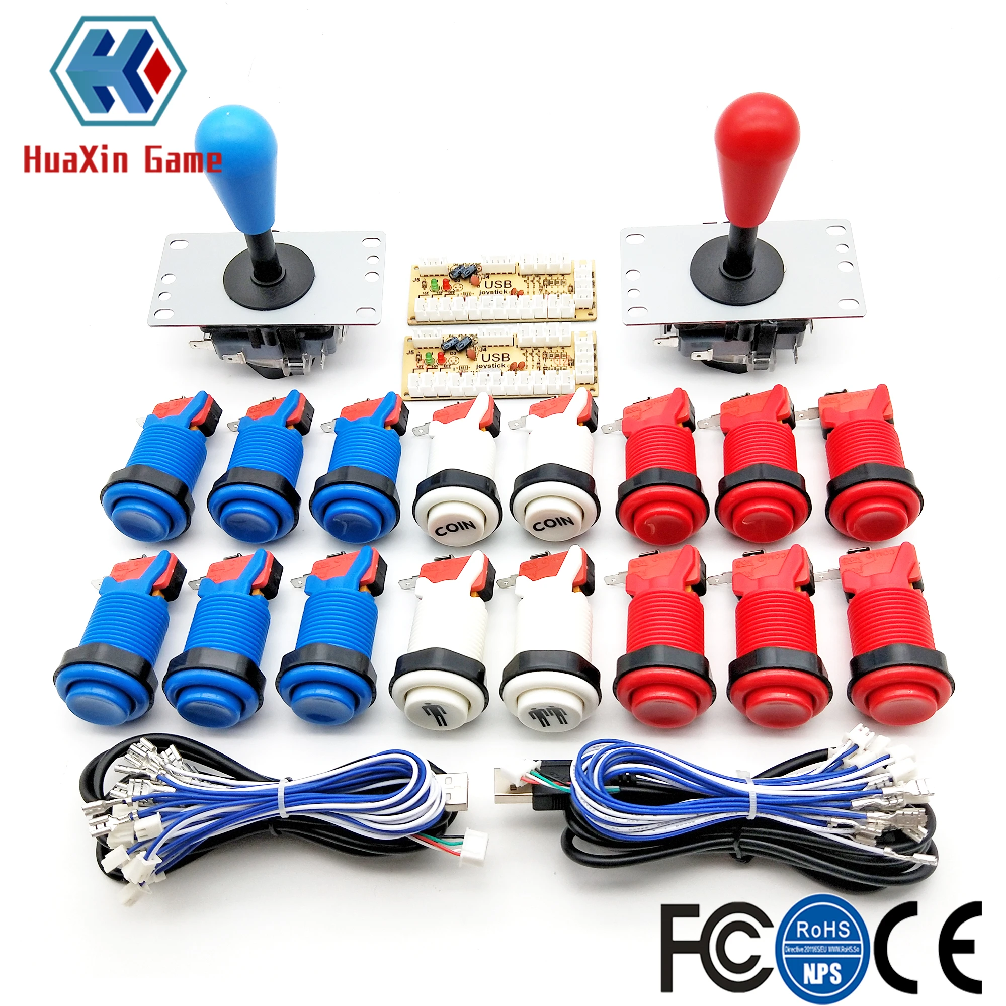 DIY аркадные пуговицы американский стиль SANWA Джойстик HAPP Тип Монета 2 игрока кнопка