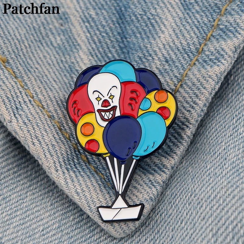 Patchfan призрак ужас DIY цинковый галстук булавки значки para рубашка сумка Одежда