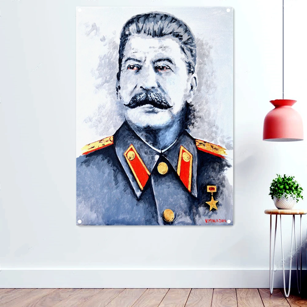 

Soviet Union Patriotic War Posters Banner Flag The Great CCCP USSR President Stalin Propaganda Wallpaper Wall Painting Tapestry